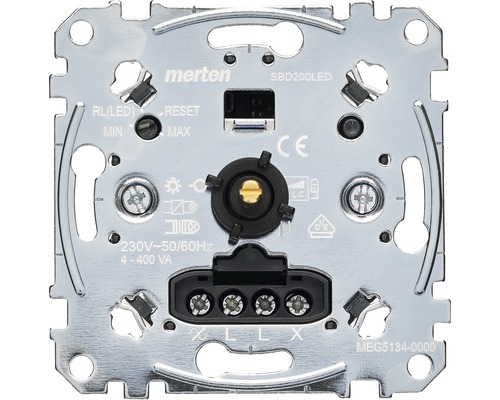 Insert de variateur rotatif Merten MEG5134-0000 pour ampoules halogènes à intensité lumineuse variable + ampoules LED-0