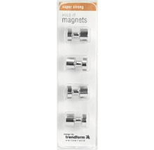 Dekomagnet Hold-it silber 4er-Set