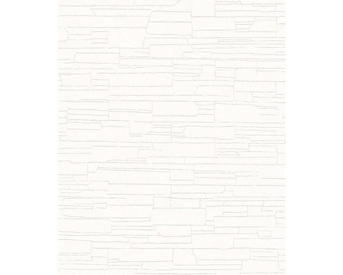 Papier peint intissé 9443 Patent Decor blanc Papier peint blanc à motif de pierre