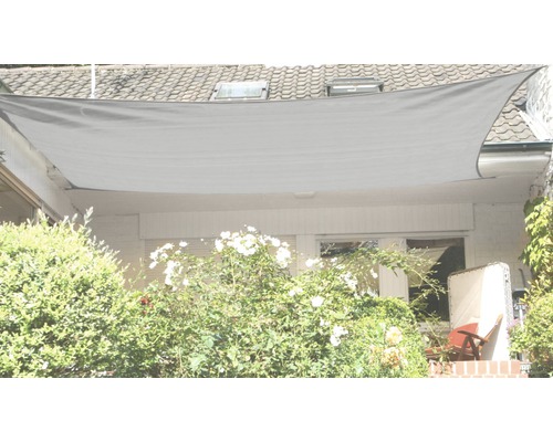 Sonnensegel Quadrat silbergrau mit Regenschutz 240x240 cm