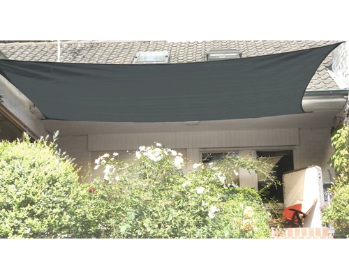 Voile d'ombrage rectangulaire anthracite 400x500 cm
