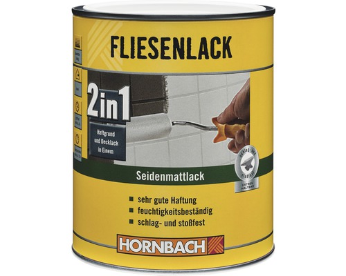 Laque pour carrelages HORNBACH peinture pour carrelages 2 en 1 blanc mat satiné 2 l