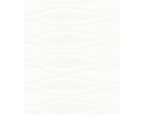 Papier peint intissé 9438 Patent Decor 3D blanc Papier peint blanc à motifs ondulés