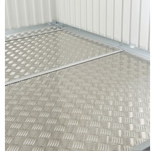 Aluminiumboden im Gartenhaus mit Riffelblechmuster