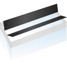 Couvercle d''aquarium avec bandes noires pour la fixation