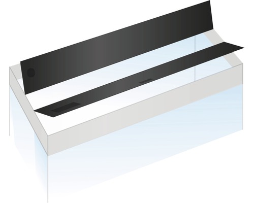 Couvercle d''aquarium avec bandes noires pour la fixation