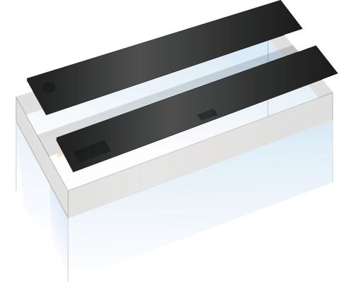 Aquarium avec deux plaques de couverture
