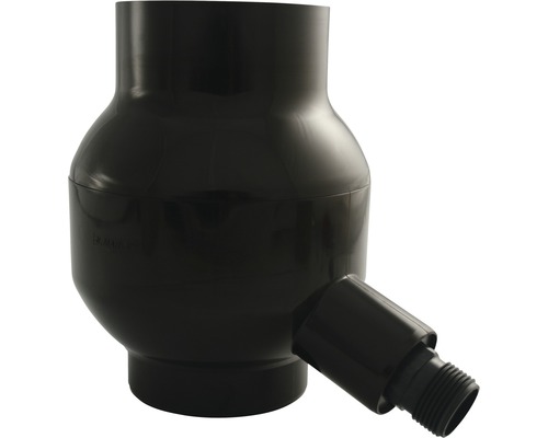 Collecteur d'eau de pluie Marley Rainboy avec raccordement 1“ filetage extérieur marron chocolat RAL 8017 DN 105 mm