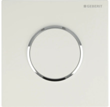 Commande d'urinoir GEBERIT Sigma 10 plaque pneumatique blanc brillant / anneau décoratif chrome 116.015.KJ.1-thumb-0