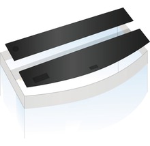 Couvercle d''aquarium avec deux plaques de recouvrement noires