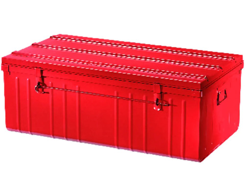 Malle de rangement métal rouge Dax L 52 x 29 x P 37 cm