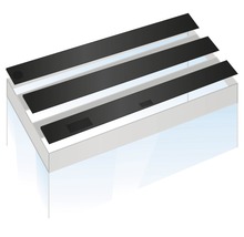 Couvercle d''aquarium avec trois plaques de recouvrement