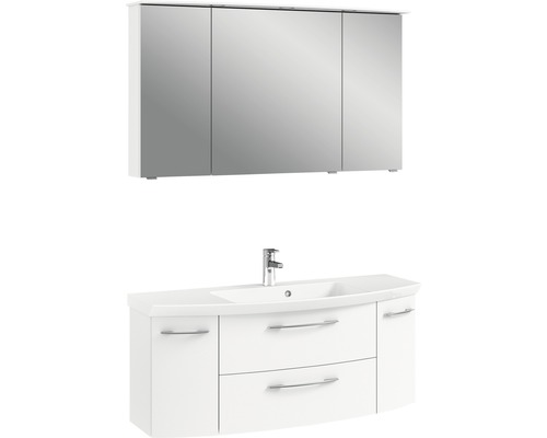 Badezimmermöbel-Set mit Waschbeckenunterschrank, Waschbecken und Spiegelschrank