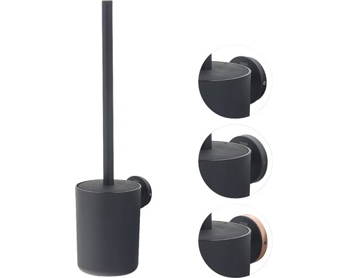 Garniture de toilette murale avec brosse
