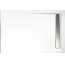 Kit complet receveur de douche SCHULTE Extra-flach 120 x 80 x 2.5 cm blanc alpin lisse D202812 04 41-thumb-0