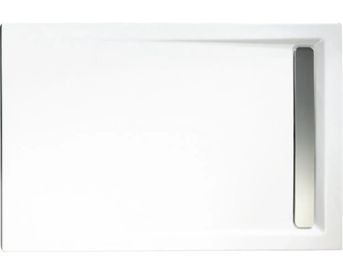 Kit complet receveur de douche SCHULTE Extra-flach 120 x 80 x 2.5 cm blanc alpin lisse D202812 04 41-0