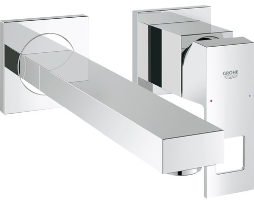 Robinet de lavabo encastré GROHE EUROCUBE chrome 23447000 sans corps de base encastré