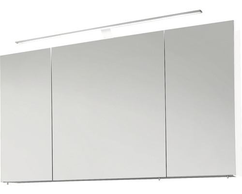 Armoire de toilette Marlin Marlin Bad 120 x 17,5 x 68,2 cm blanc à haute brillance 3 portes led IP 20