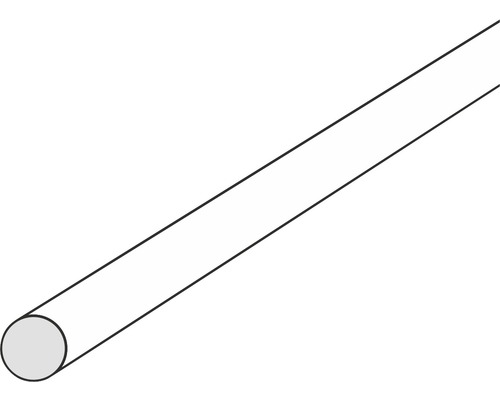 Barre ronde en plastique Ø 2,0 mm, longueur : 1000 mm blanc Barre ronde