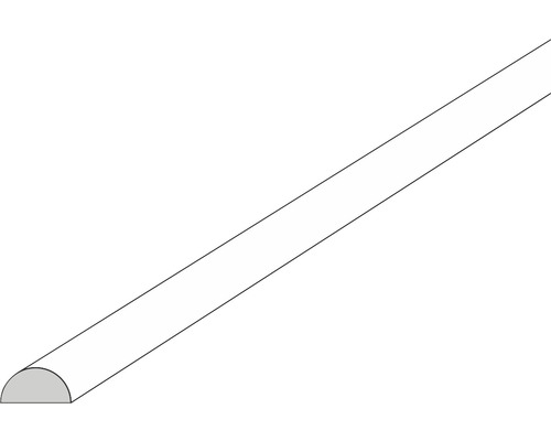 Kunststoff Halbrundstab Ø 3,0 mm, Länge: 1000 mm weiß Halbrundstab aus Holz