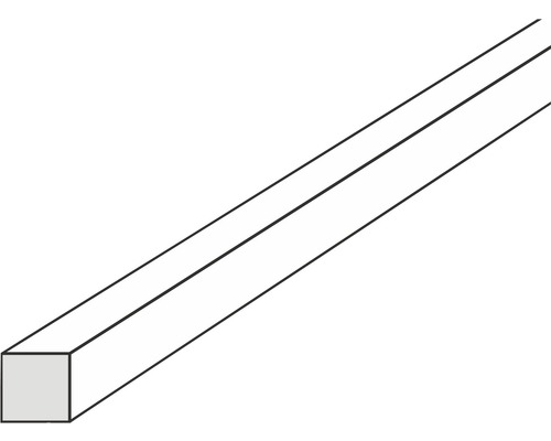 Kunststoff Rechteckleiste 0,5x2,0x1000 mm weiß Quadratisches Holzprofil