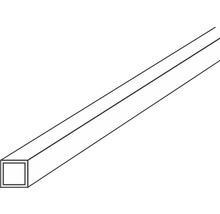 Kunststoff 4-Kant-Rohr außen 3 mm, innen 2 mm, Länge: 1000 mm weiß-thumb-0