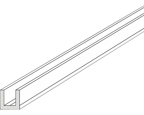 Kunststoff U-Profil 1,5x0,7x1000 mm weiß