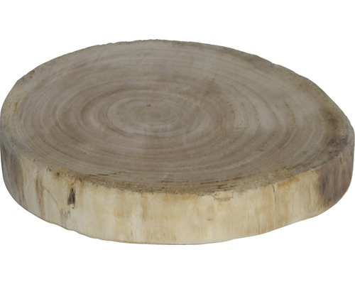 Assiette décorative rondin de bois en bois Ø 20 cm marron-beige