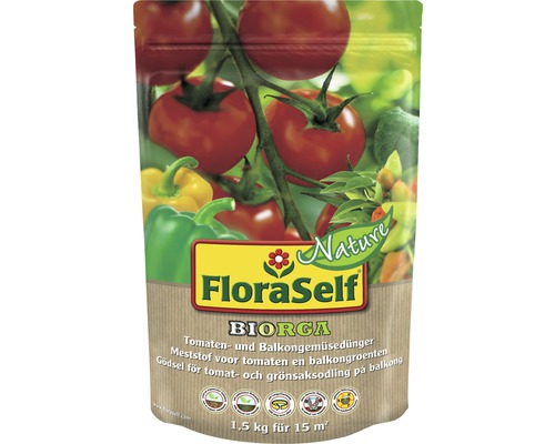 Engrais pour tomates et légumes de balcons FloraSelf Nature BIORGA engrais organique 1,5 kg