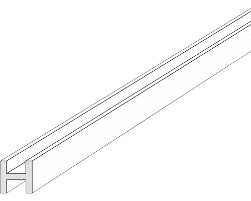 Kunststoff H-Profil 4,0x2,0x1000 mm weiß