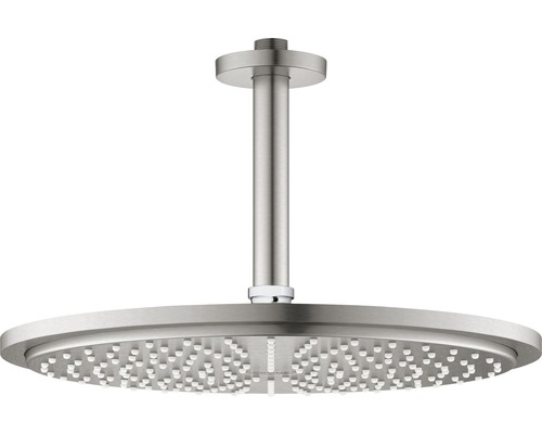 Set de pommeaux de douche GROHE Rainshower Cosmopolitan 310 26067DC0 Ø 31 cm avec raccord de plafond 14,2 cm supersteel