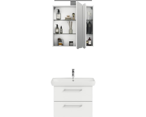 Ensemble de salle de bains avec armoire de toilette et meuble sous-lavabo