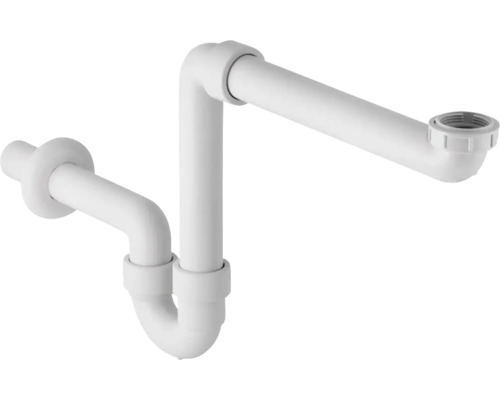 Raumsparsiphon Geberit 1 1/2" und 1 1/4" x 40 mm Raumsparmodell weiß 151107111 Siphon aus Kunststoff