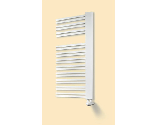 Radiateur design SCHULTE Bologna Version droite 1210x600 mm blanc Radiateur sèche-serviettes blanc fixé au mur