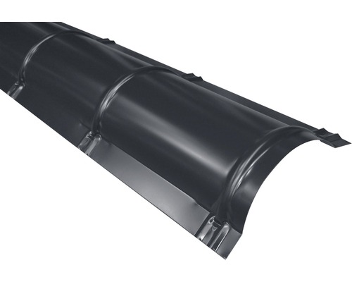 Bande faîtière semi-circulaire Big Stone PRECIT gris graphite RAL 7024 1000 mm x 280 mm