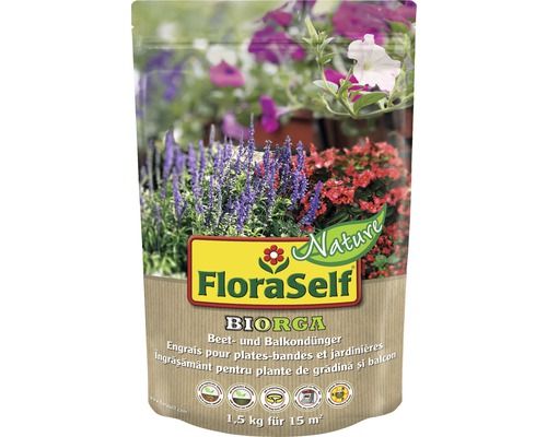 FloraSelf Engrais plantes de plates-bandes et de balcon, 1,5 kg