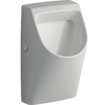 Weißes Urinal für die Wandmontage.