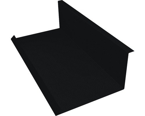 Noue pour tuile métallique PRECIT Big Stone noir foncé RAL 9005 2000 x 100 x 115 mm