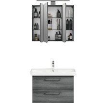 Badezimmerensemble mit Spiegelschrank und Waschtischunterschrank