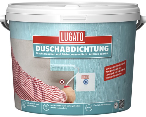 Produit d'étanchéité pour douches Lugato 7 kg Seau Lugato Duschabdichtung pour douches et salles de bains