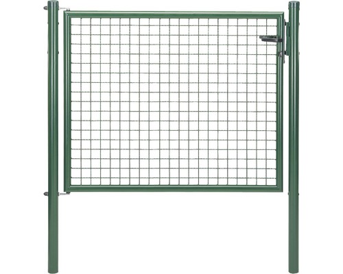 Porte simple en grillage ondulé 125x100 cm vert Portail de jardin avec grillage et cadre