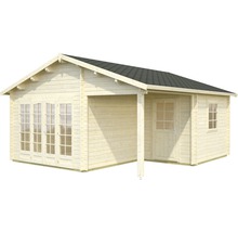 Blockbohlenhaus Palmako Grace mit Fußboden 565 x 598 cm natur
