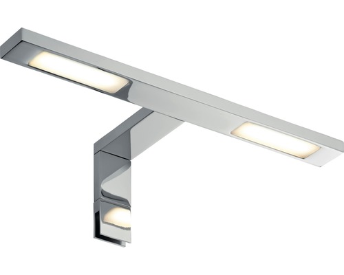 LED Spiegelleuchte IP44 2x280 lm 2700 K HxBxT 8x30x11 cm Galeria Double Hook chrom