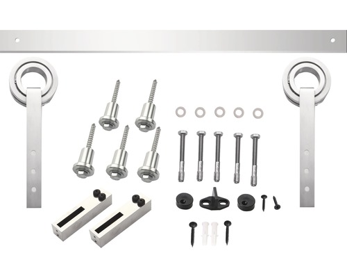 Schiebetürbeschlag Set mit Laufschiene und Befestigungsmaterial