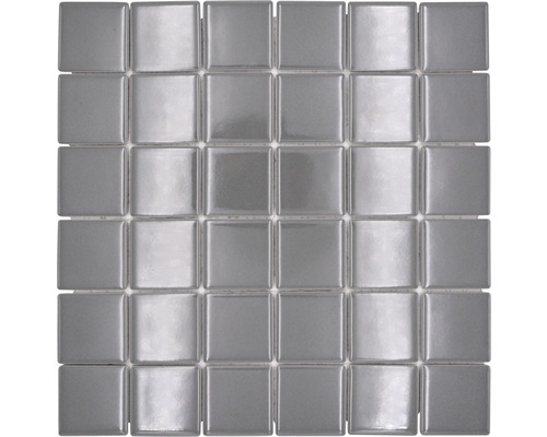 Mosaïque céramique Quadrat uni métal brillant 30x30 cm