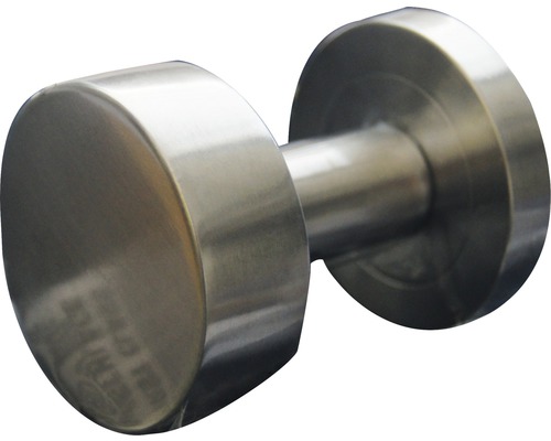 Bouton plat sur rosace acier inoxydable/satiné pour portes d’entrée et intérieures Butoir de porte en métal