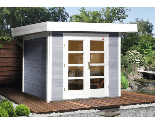 Gartenhaus weka Designhaus 126 Gr.3 mit Fußboden 356 x 375 cm grau