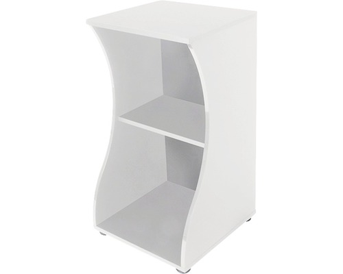 Meuble bas d’aquarium Fluval Flex 57 L 41,5 x 42 x 77 cm blanc Étagère blanche avec deux tablettes