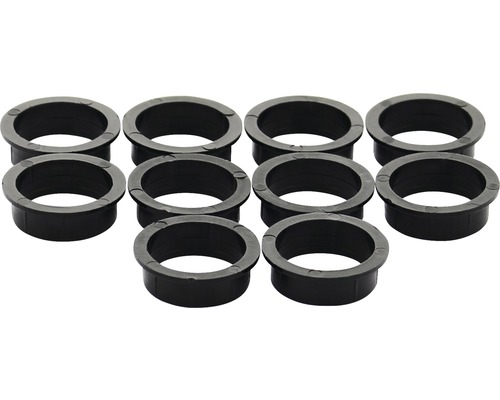 Nylonring 20-18 mm weiß zur Montage für Türdrücker schwarz 10 Stück