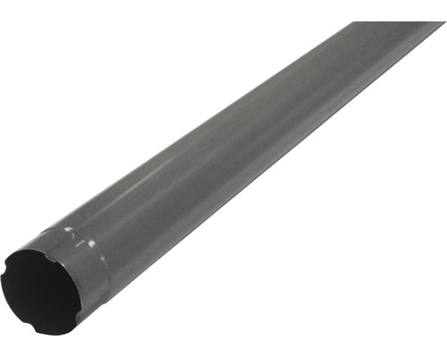 PRECIT Fallrohr Stahl rund Magnelis® grau Ø 87 mm L = 2000 mm Graues Regenfallrohr aus Metall im Detail